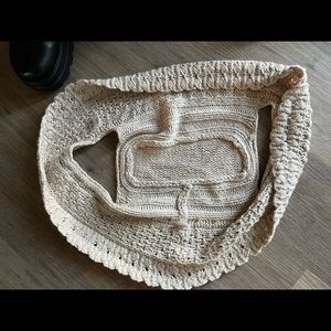 cream color knit shawl
